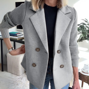 Women's Solid Cotton Casual Blazer