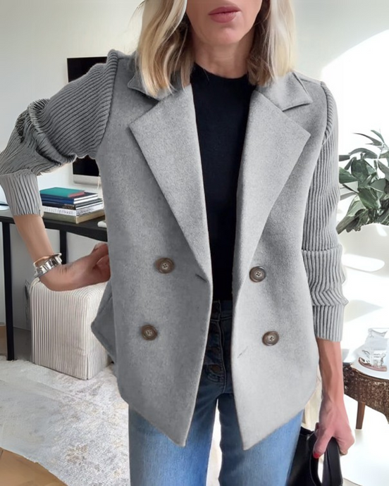 Women's Solid Cotton Casual Blazer