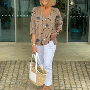 Women's Printed Cotton Tunic Top