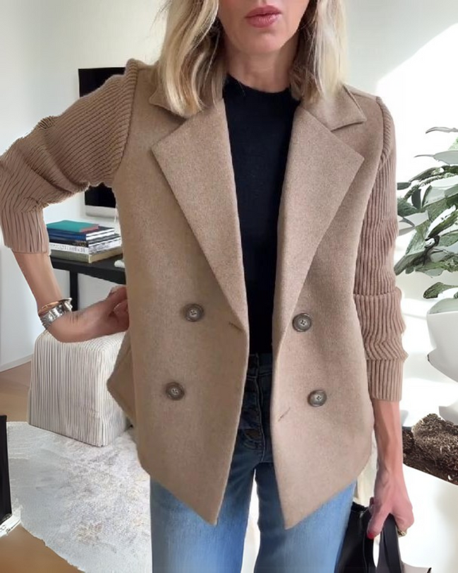 Women's Solid Cotton Casual Blazer