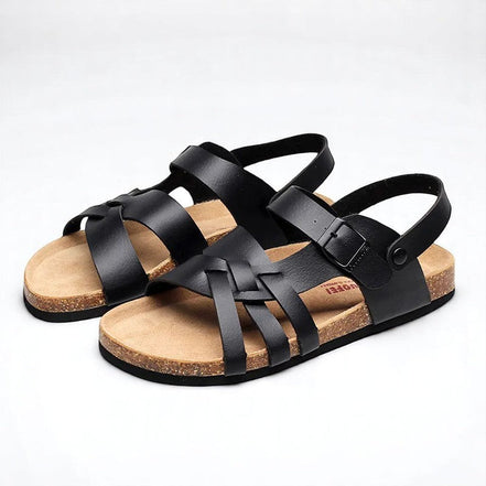 Women's Neutral Leather Sandals