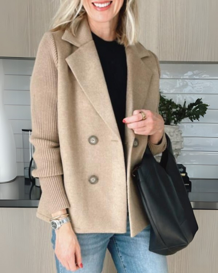 Women's Solid Cotton Casual Blazer
