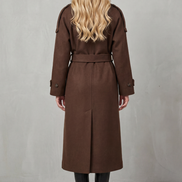 Women's Solid Wool Trench Coat