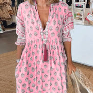 Women's Floral V-Neck Dress