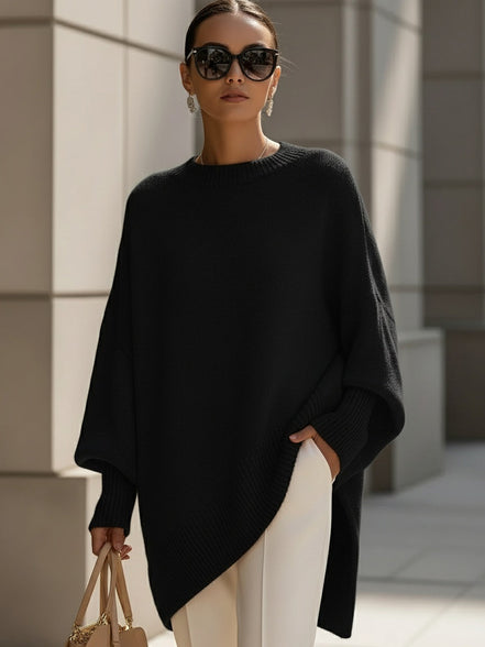 Women's Solid Knit Oversized Jumper