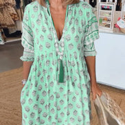Women's Floral V-Neck Dress