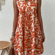 Women's Floral Chiffon Flowy Dress