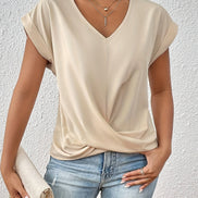 Women's Solid Jersey Twist-Front Top