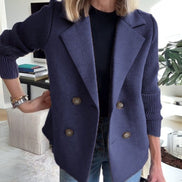 Women's Solid Cotton Casual Blazer