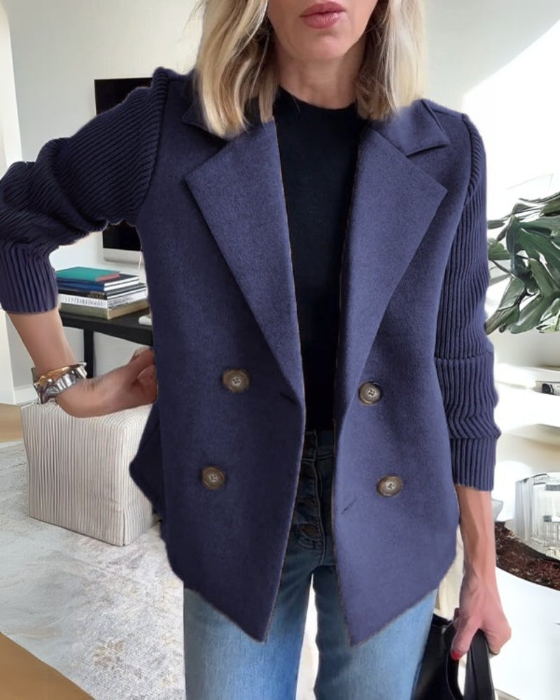 Women's Solid Cotton Casual Blazer