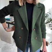 Women's Solid Cotton Casual Blazer
