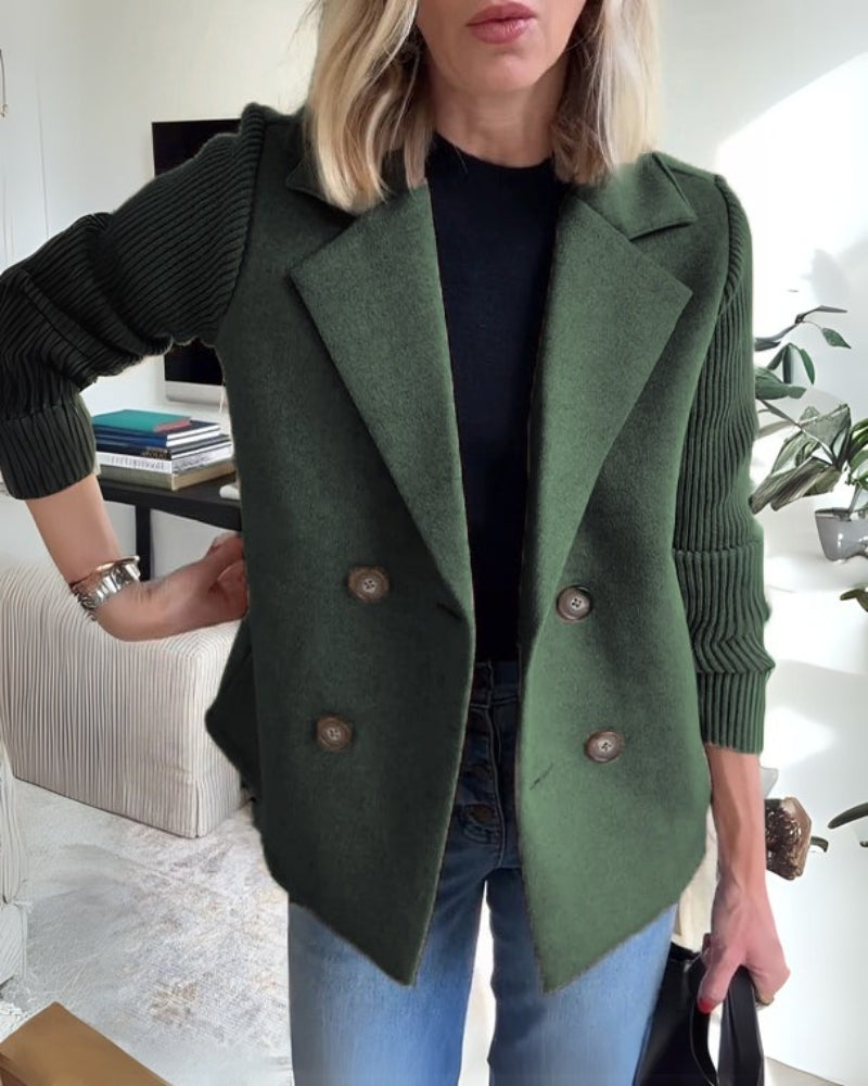 Women's Solid Cotton Casual Blazer