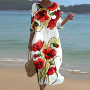 Women's Floral Cotton Summer Dress