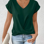 Women's Solid Jersey Twist-Front Top