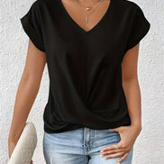 Women's Solid Jersey Twist-Front Top