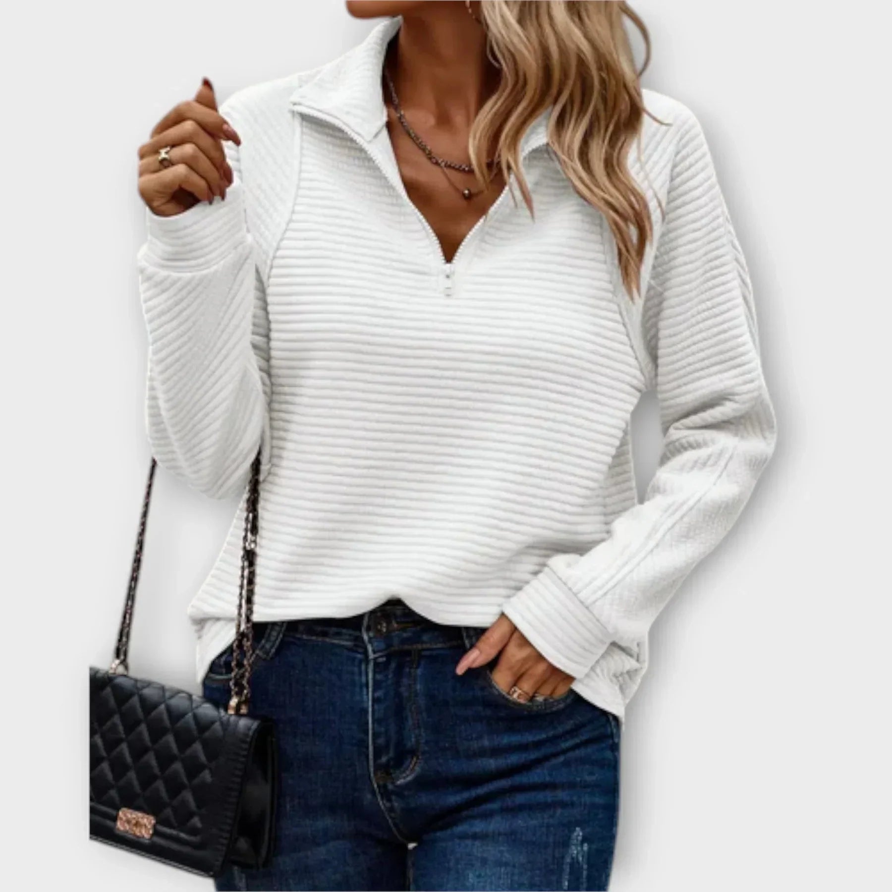 Women's Solid Half-Zip Pullover