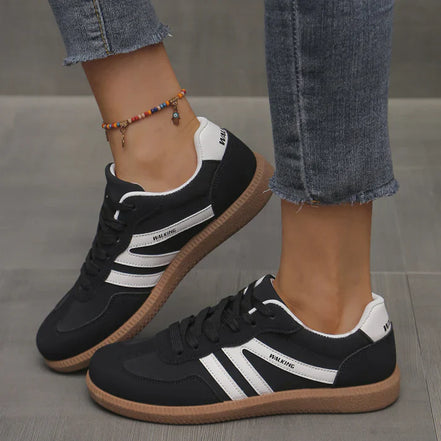 Women's Beige Fabric Sneakers