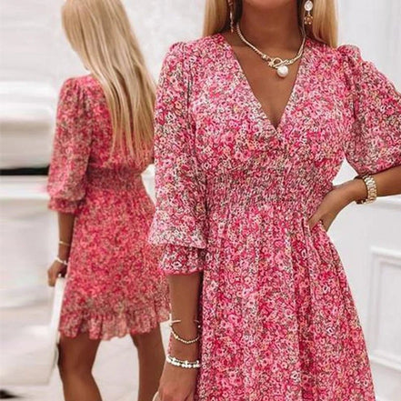 Women's Floral Crepe Dress