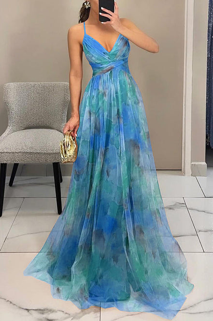 Women's Solid Chiffon Maxi Dress