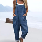 Women's Colourful Striped Cotton Overalls