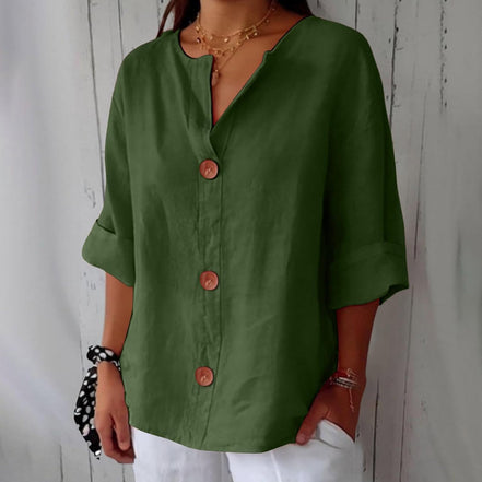 Women's Solid Cotton Blouse