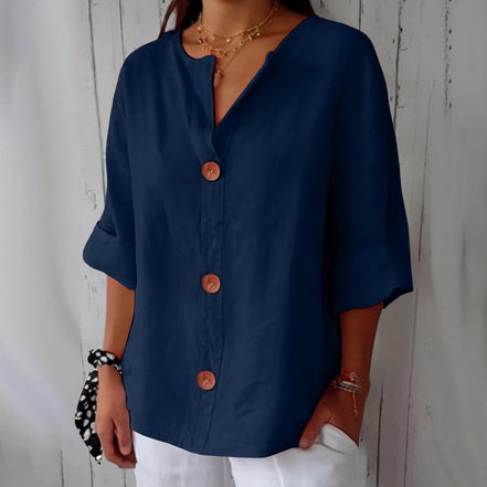 Women's Solid Cotton Blouse