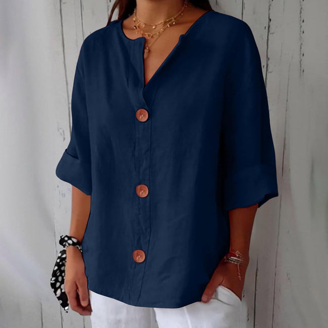 Women's Solid Cotton Blouse