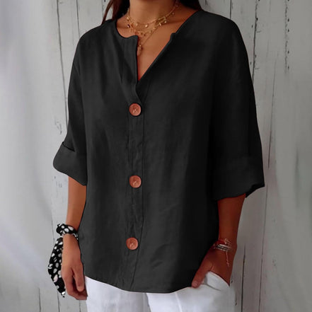 Women's Solid Cotton Blouse