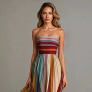 Women's Solid Satin Long Dress