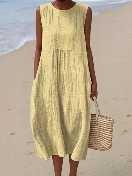 Women's Embroidered Midi Dress