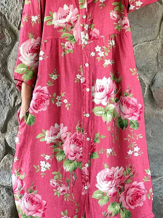 Women's Floral Cotton Dress