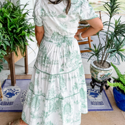 Women's Toile Cotton Maxi Dress