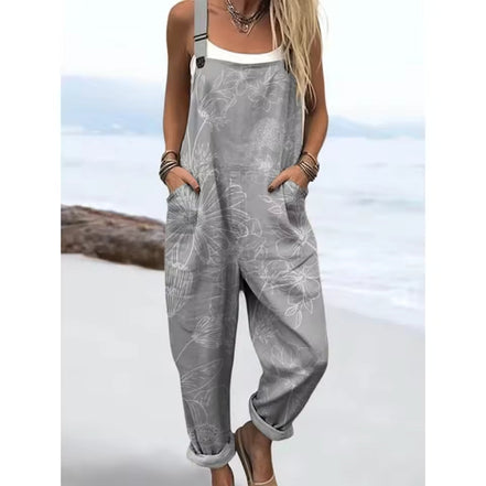 Women's Colourful Striped Cotton Overalls