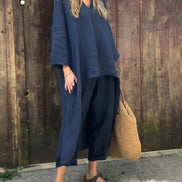 Women's Solid Jersey Two-Piece Set