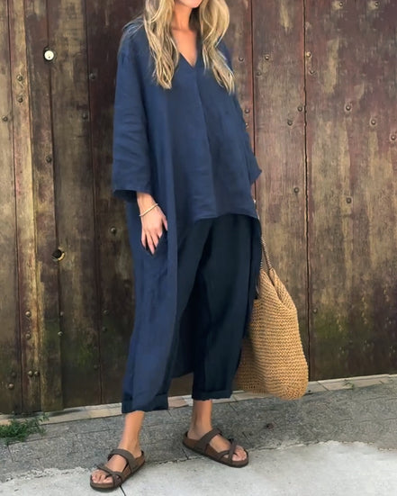 Women's Solid Jersey Two-Piece Set