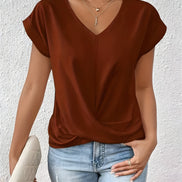 Women's Solid Jersey Twist-Front Top