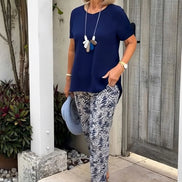Women's Solid Lightweight Casual Set
