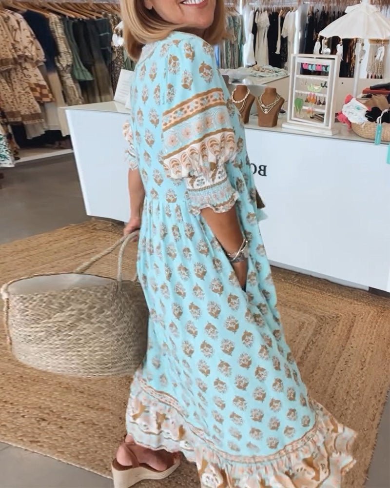 Women's Floral V-Neck Dress