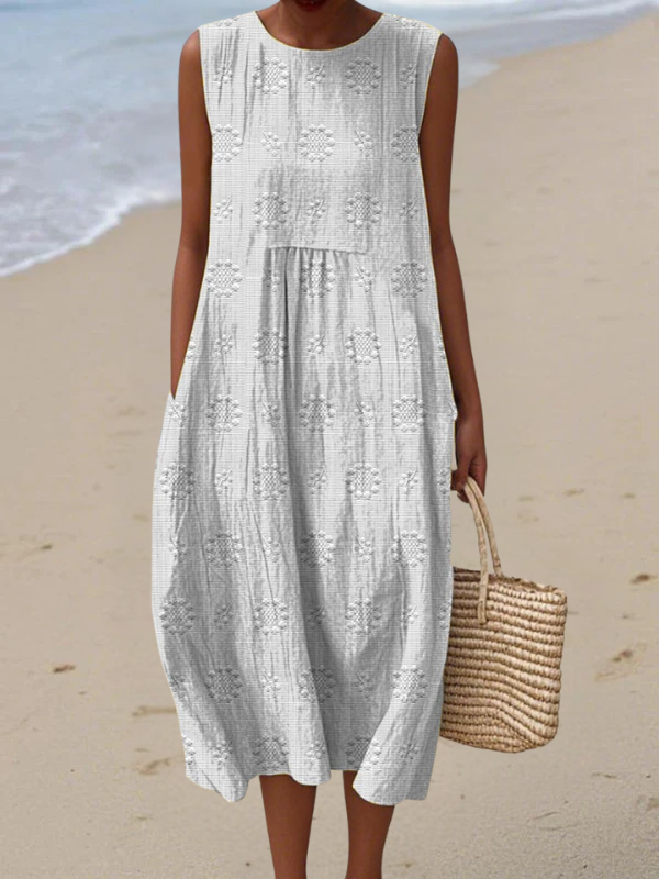 Women's Embroidered Midi Dress