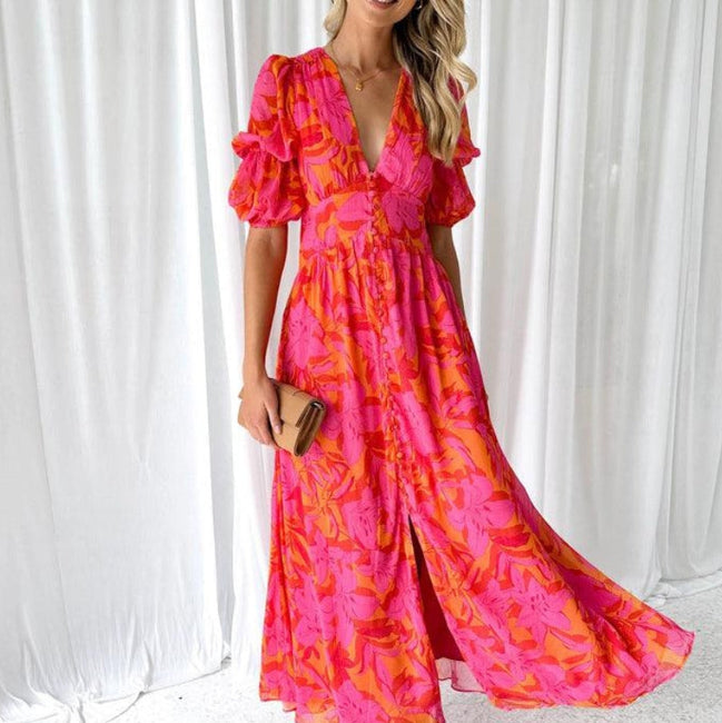 Women's Solid Cotton Maxi Dress