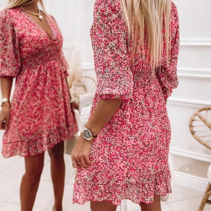Women's Floral Crepe Dress