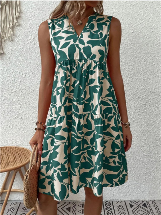 Women's Floral Chiffon Flowy Dress