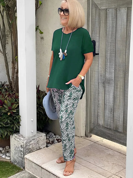 Women's Solid Lightweight Casual Set