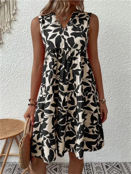 Women's Floral Chiffon Flowy Dress