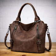 Women's Solid Leather Tote Bag