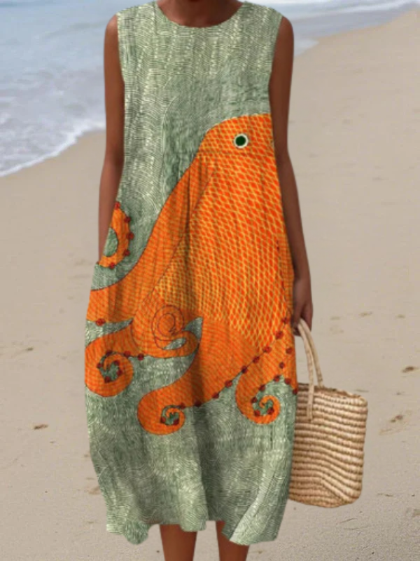 Women's Oceanic Jersey Midi Dress