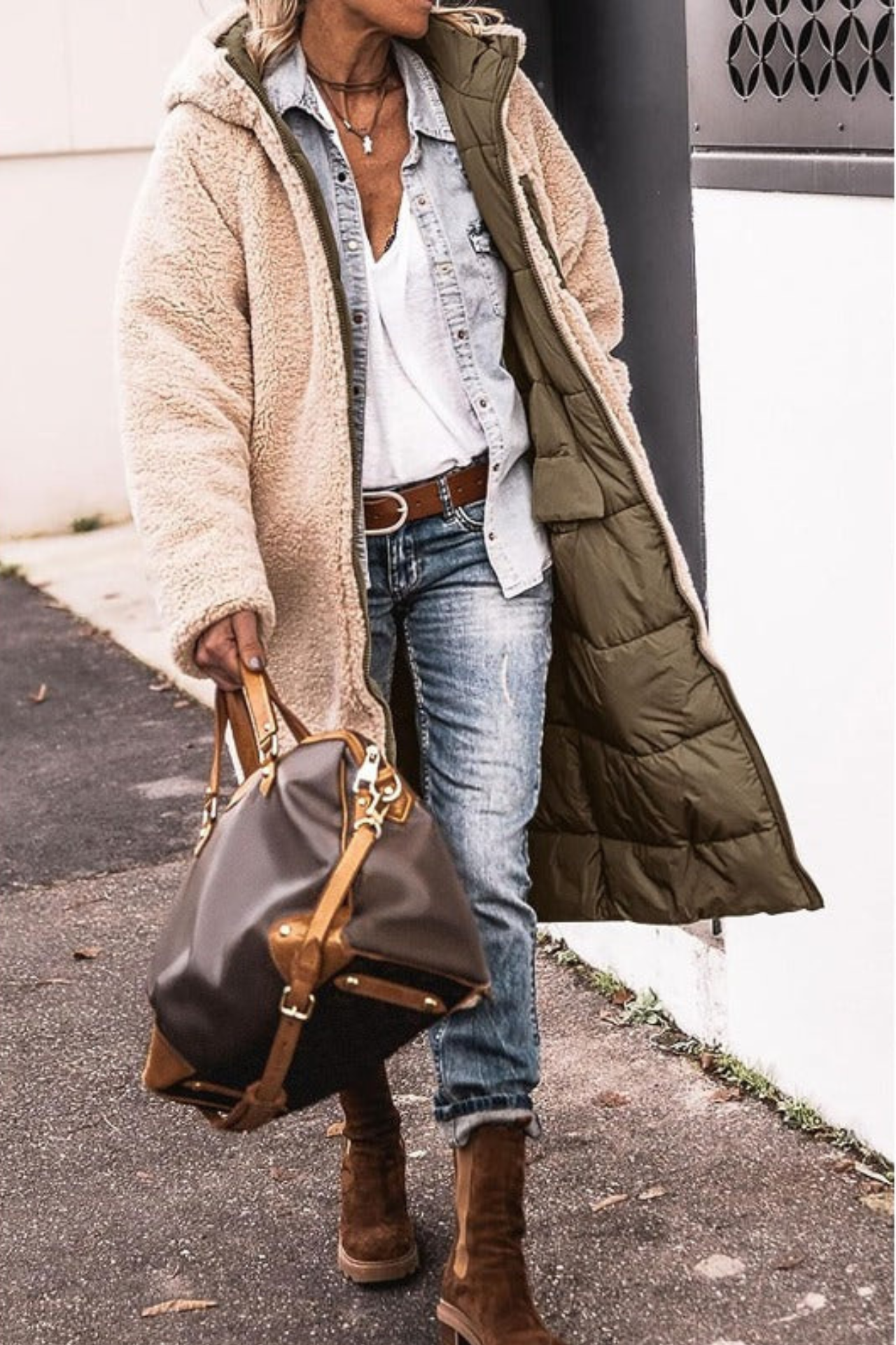 Women's Reversible Wool Coat