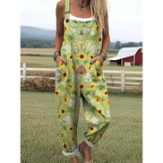 Women's Colourful Striped Cotton Overalls