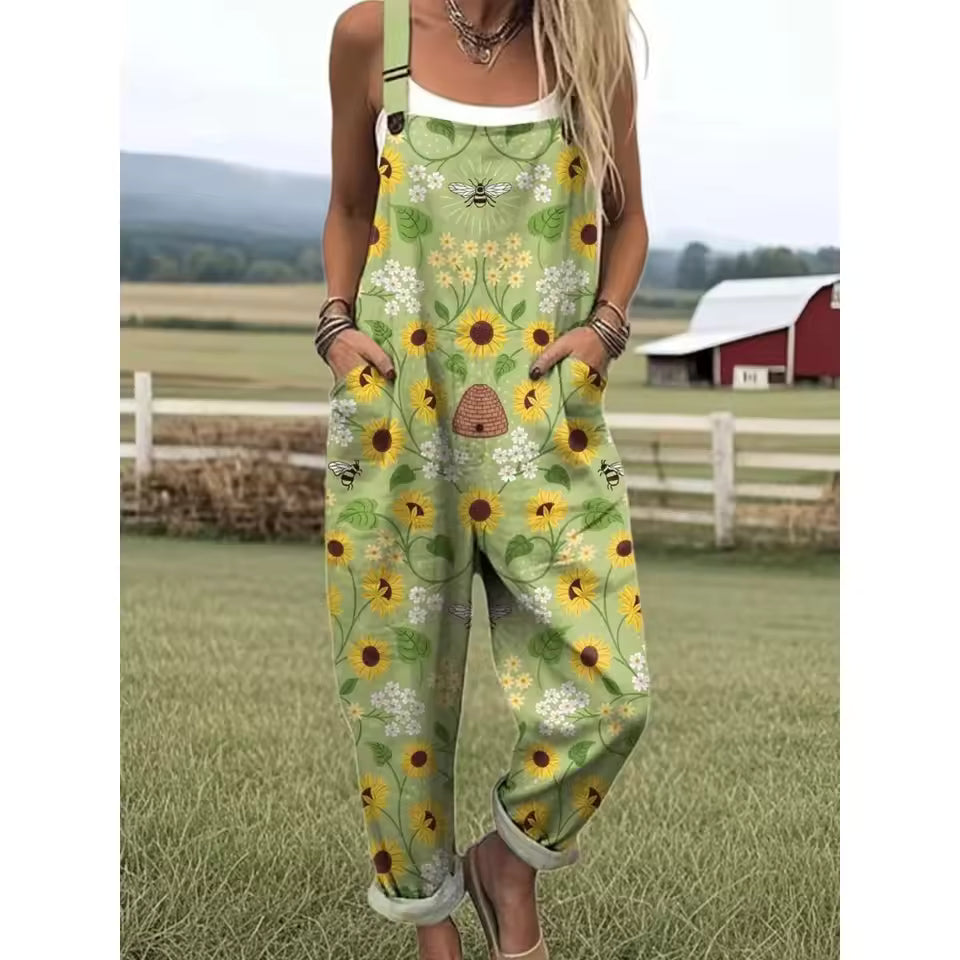 Women's Colourful Striped Cotton Overalls