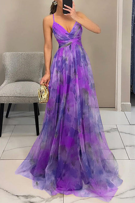 Women's Solid Chiffon Maxi Dress
